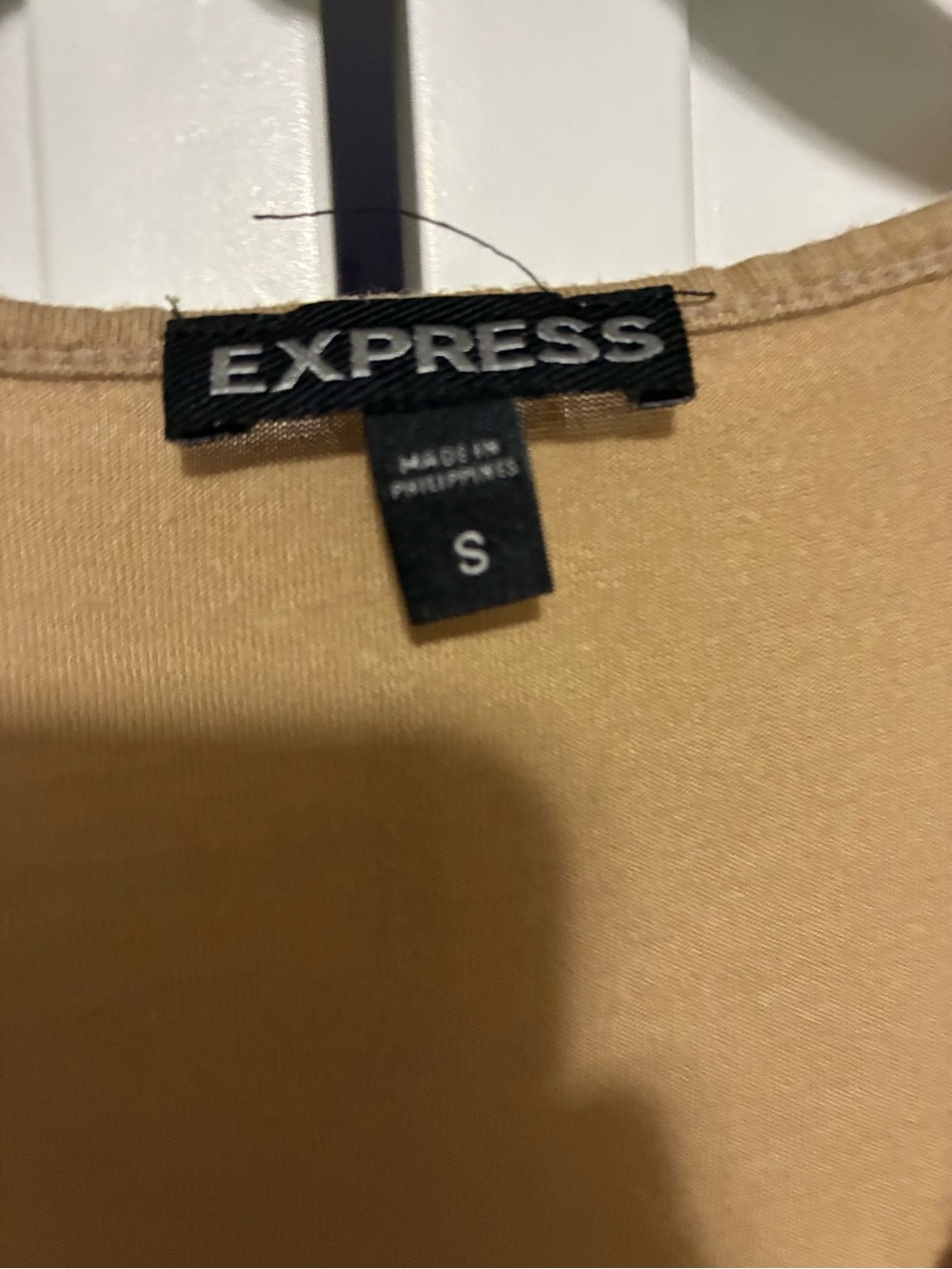 Express Tan Ruffle Tank Cover-Up - Picture 3 of 3